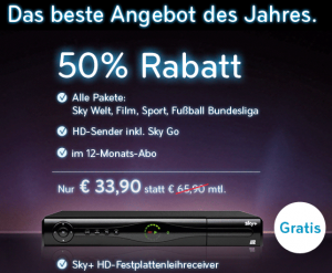 Aktuelles Sky Angebot