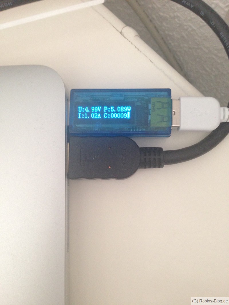 OLED USB den Ladestrom am iPhone messen
